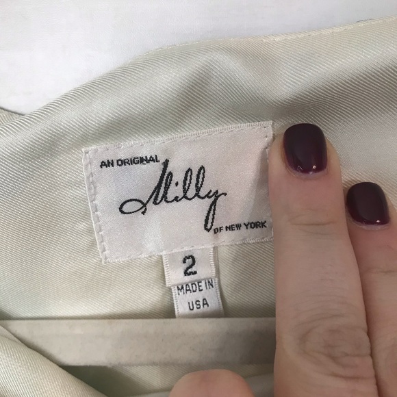 Milly of New York Geometric Silk Shift Dress - Picture 3 of 7